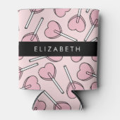 Pink Lollipops, Heart Lollipops, Lolly, Your Name Dosenkühler (Vorderseite)
