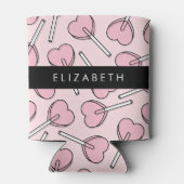 Pink Lollipops, Heart Lollipops, Lolly, Your Name Dosenkühler (Rückseite)