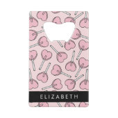 Pink Lollipops, Heart Lollipops, Lolly, Your Name Geldbeutel Flaschenöffner (Rückseite)