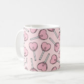 Pink Lollipops, Heart Lollipops, Lolly, Your Name Kaffeetasse (Vorderseite Links)
