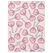 Pink Lollipops, Heart Lollipops, Lolly, Your Name Klemmbrett (Rückseite)