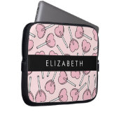 Pink Lollipops, Heart Lollipops, Lolly, Your Name Laptopschutzhülle (Vorne Rechts)