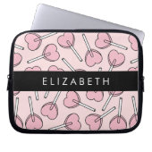 Pink Lollipops, Heart Lollipops, Lolly, Your Name Laptopschutzhülle (Vorderseite)