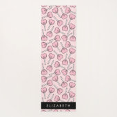 Pink Lollipops, Heart Lollipops, Lolly, Your Name Yogamatte (Rückseite)
