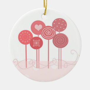 Pink Lollipops Keramikornament