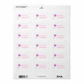 Pink Lollypop Adressaufkleber (Vorne)