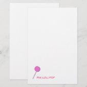 Pink Lollypop Briefpapier (Vorne/Hinten)
