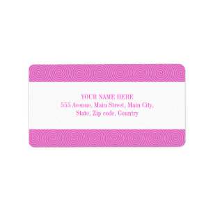 Pink Lollypop Muster Adressaufkleber