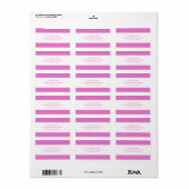 Pink Lollypop Muster Adressaufkleber (Vorne)
