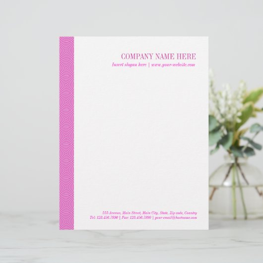 Pink Lollypop Muster Briefbogen (Stehend Vorderseite)