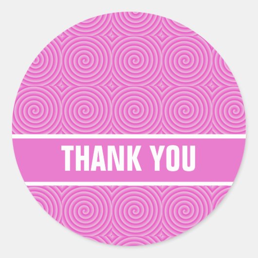 Pink Lollypop Muster Runder Aufkleber (Vorderseite)