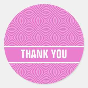 Pink Lollypop Muster Runder Aufkleber