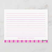 Pink Lollypop Rezept Postkarte (Rückseite)