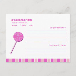 Pink Lollypop Rezept Postkarte