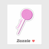 Pink Lollypop Sticker (Blatt)