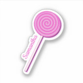 Pink Lollypop Sticker (Vorderseite)