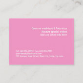 Pink Lollypop Visitenkarte (Rückseite)