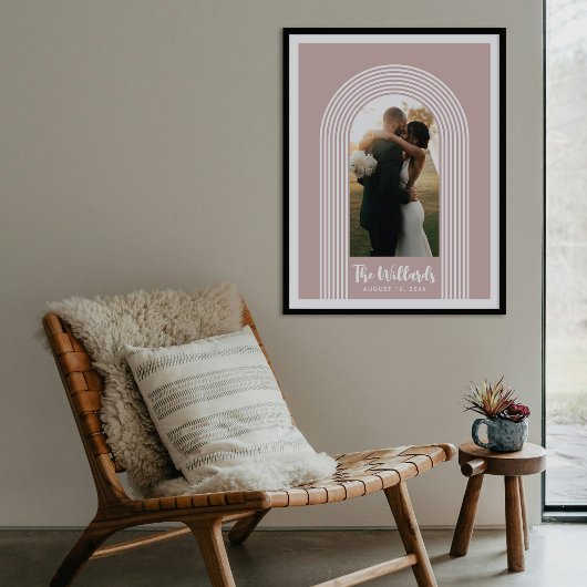 Pink Lombard Lines Arch Custom Photo Art Print Poster