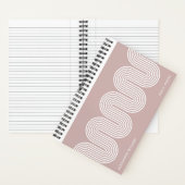 Pink Lombard Wavy Lines Modern Custom Notebook Notizblock (Innen)