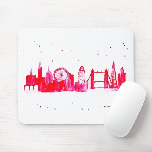 Pink London Mousepad (Mit Mouse)