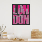 Pink London Poster (Küche)