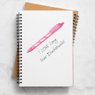 Pink Long Hair Dackel Tinte Pen Dackel Mama Kugelschreiber