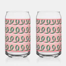 Pink Loops Soda Glass Dosenglas