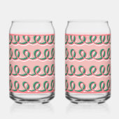 Pink Loops Soda Glass Dosenglas (Links)