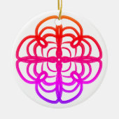 Pink Looptyloo Mandala Doodle #22 Keramik Ornament (Vorne)