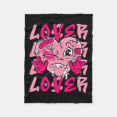 Pink Loser Lover Pink Drip Heart Matching Tee For  Fleecedecke (Vorderseite)