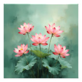 Pink Lotus Artwork  Fotodruck (Vorne)
