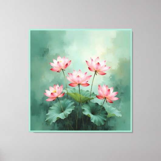 Pink Lotus Artwork  Leinwanddruck (Vorderseite)