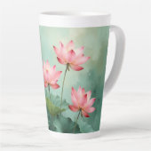 Pink Lotus Artwork  Milchtasse (Rechte Ecke)