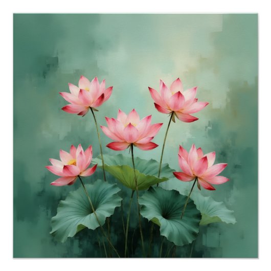 Pink Lotus Artwork Poster (Vorderseite)