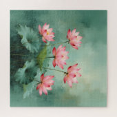 Pink Lotus Artwork  Puzzle (Horizontal)
