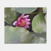 Pink Lotus Blossom Fleecedecke (Vorderseite (Horizontal))