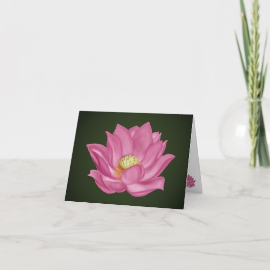 Pink Lotus Blossom Illustration (Vorderseite)