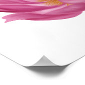 Pink Lotus Blossom Illustration Poster (Ecke)
