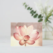 Pink Lotus Blossom Postkarte (Stehend Vorderseite)