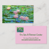 PINK LOTUS BLOSSOMS AMID GREEN LILY PADS VISITENKARTE (Vorne/Hinten)