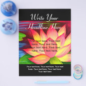 Pink Lotus Blume Malerei Flyer (Einzeln)