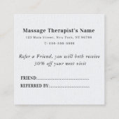 Pink Lotus Blume Minimalistischer Holistischer The Empfehlungskarte (Rückseite)