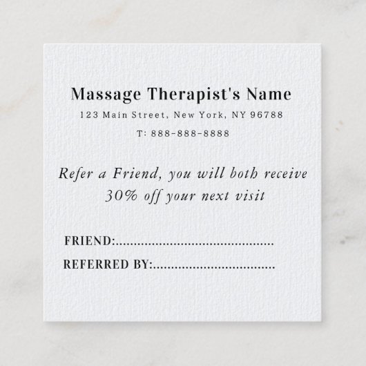 Pink Lotus Blume Minimalistischer Holistischer The Empfehlungskarte (Rückseite)