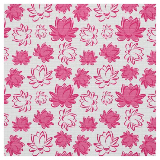 Pink Lotus Blume Muster Stoff (Muster)