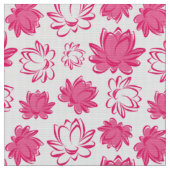 Pink Lotus Blume Muster Stoff (Nahaufnahme)