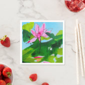 Pink lotus Blume Reflexion Art Serviette (Beispiel)
