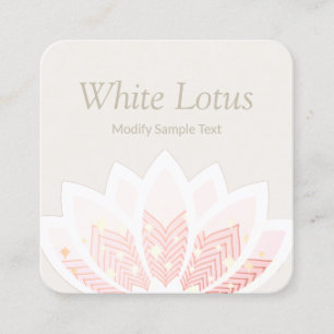 Pink Lotus Blume Square Business Card Quadratische Visitenkarte