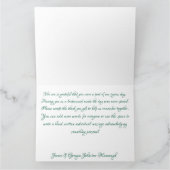 Pink Lotus Blume Wedding Bridesmaid Dankeskarte (Innenseite)