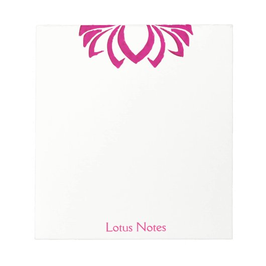 Pink Lotus Blume Yoga Instructor Holistic Classic Notizblock (Vorderseite)