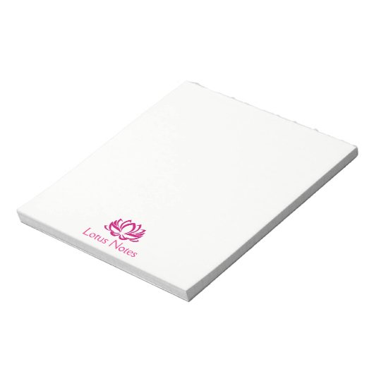 Pink Lotus Blume Yoga Instructor Holistic Classic Notizblock (Rotiert)